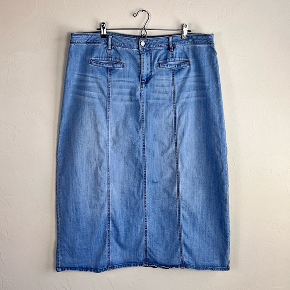 Est. 1946 Denim Cotton Blend Denim Midi/ Maxi Skirt